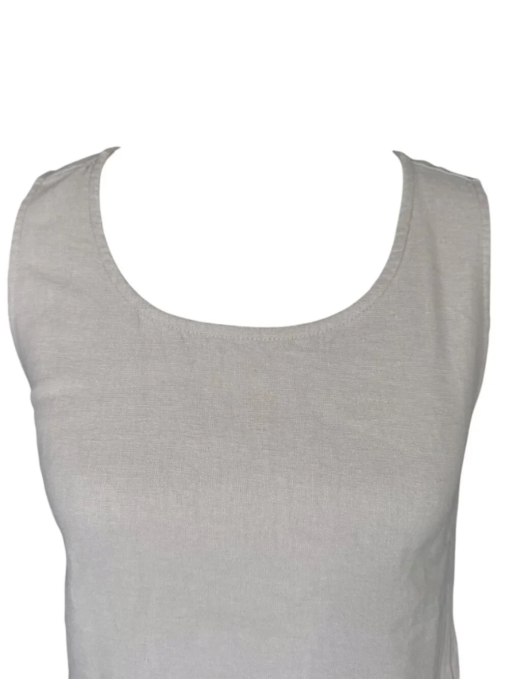 J. Crew women's linen blend sleeveless tank knee length shift dress size 2